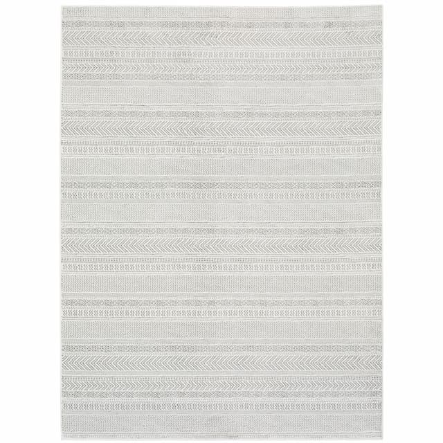 Montecito 4929E White/ Grey Indoor Area Rug - 3'3" x 5'