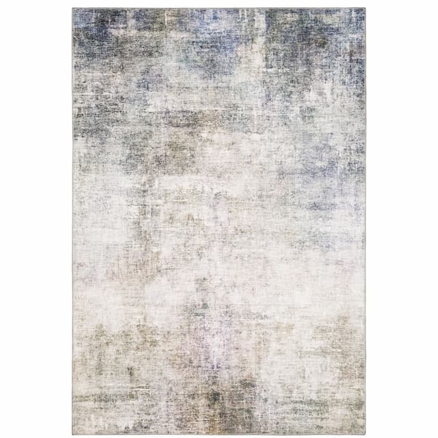 Myers Park MYP10 Beige/ Blue Indoor Area Rug - 5' x 7'