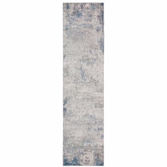 Myers Park MYP12 Grey/ Blue Indoor Area Rug - 2' x 8'