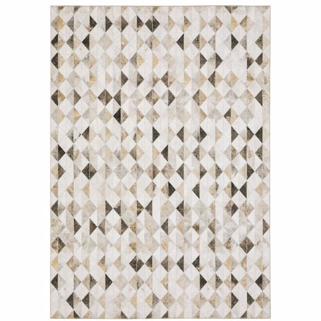 Myers Park MYP18 Beige/ Brown Indoor Area Rug - 5' x 7'