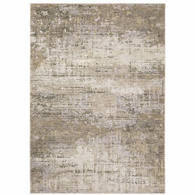 Nebulous 001H9 Beige/ Grey Indoor Area Rug - 3'3" x 5'