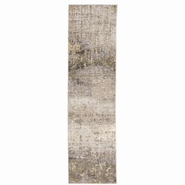 Nebulous 001H9 Beige/ Grey Indoor Area Rug - 2'3" x 7'6"