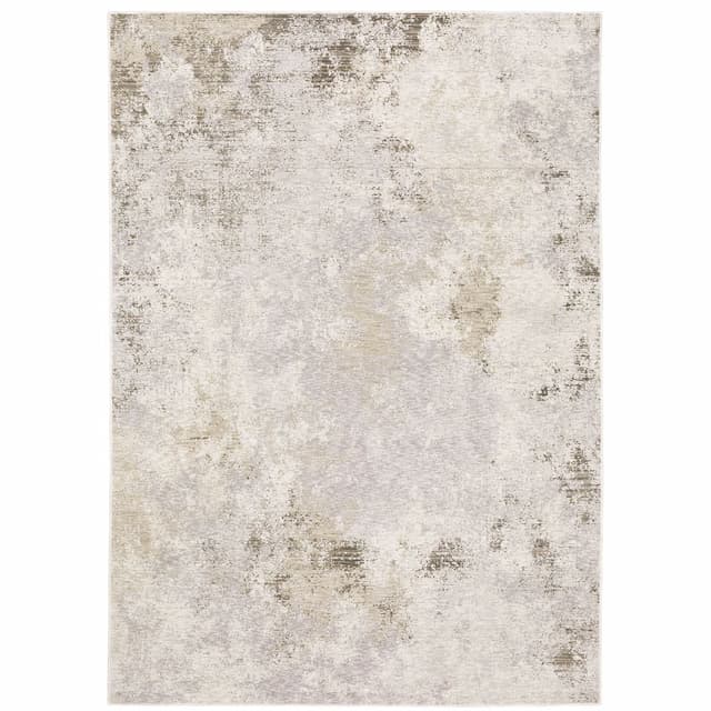 Nebulous 050J9 Ivory/ Beige Indoor Area Rug - 3'3" x 5'