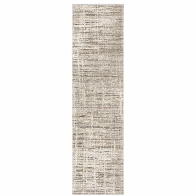 Nebulous 071E9 Beige/ Ivory Indoor Area Rug - 2'3" x 7'6"