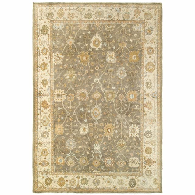 Palace 10302 Brown/ Beige Hand-crafted Wool Area Rug - 2' x 3'