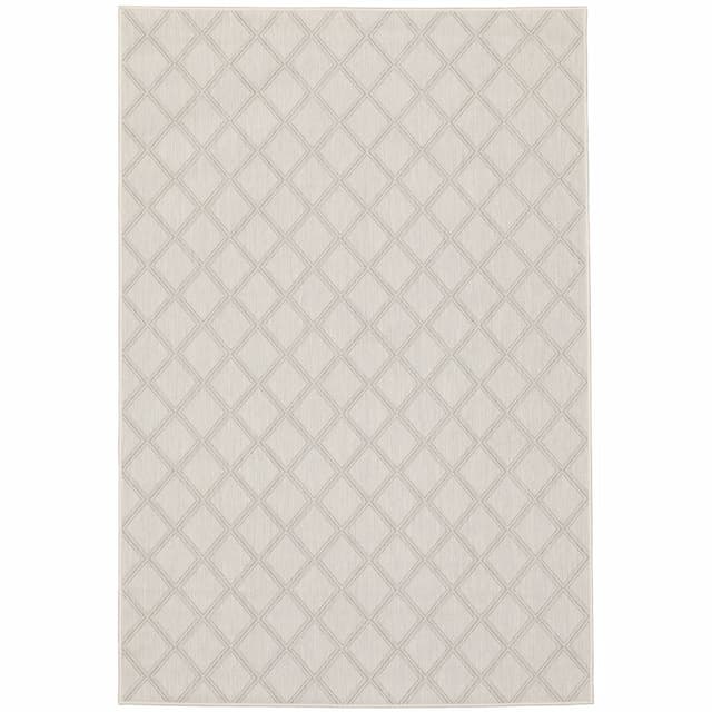 Portofino 5098W Ivory/ Grey Indoor/Outdoor Area Rug - 3'3" x 5'