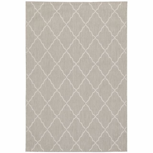 Portofino 7225H Grey/ Ivory Indoor/Outdoor Area Rug - 3'3" x 5'