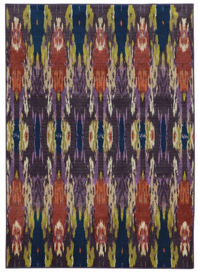 Prismatic 85134 Purple/ Blue Indoor Area Rug - 5'3" x 7'6"