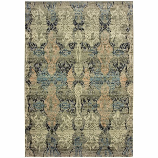 Raleigh 2333Y Ivory/ Grey Indoor Area Rug - 1'10" x 3'