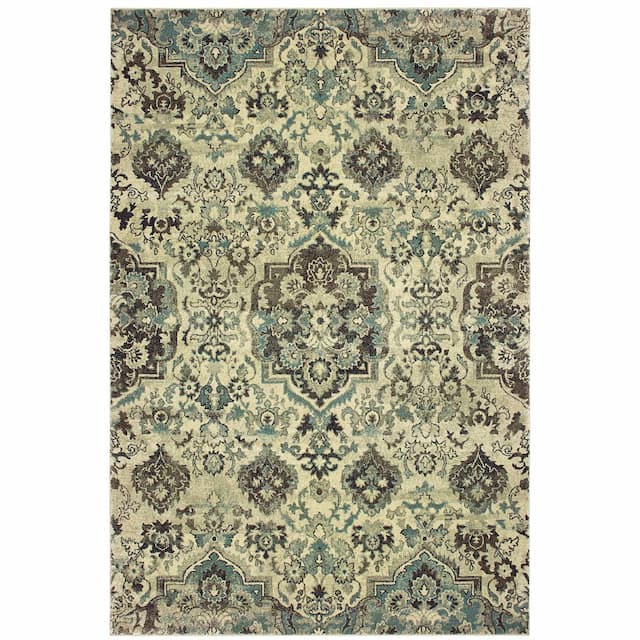 Raleigh 8027J Ivory/ Grey Indoor Area Rug