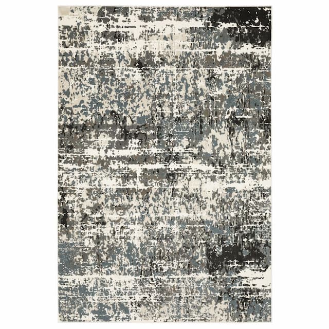 Raylan RAY10 Ivory/ Grey Indoor Area Rug - 3'3" x 5'