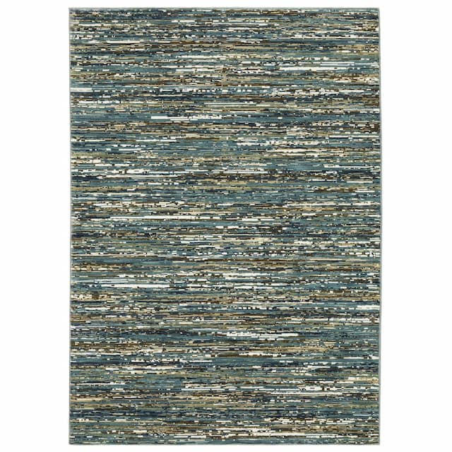 Reed RE01G Blue/Multi-colored Indoor Area Rug - 3'3" x 5'