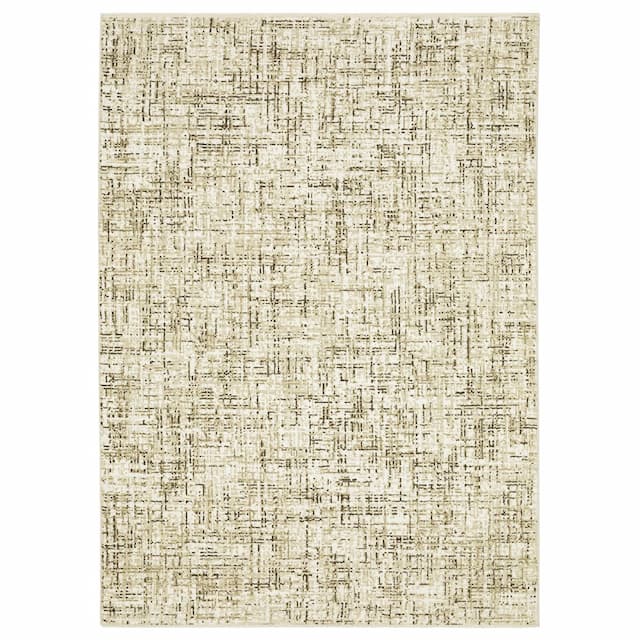 Reed RE03A Ivory/ Brown Indoor Area Rug - 2'3" x 7'6"