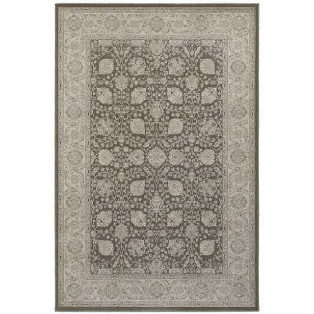 Richmond 1330U Brown/ Ivory Indoor Area Rug - 1'10" x 3'