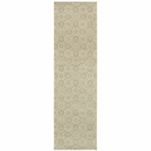 Richmond 214Z3 Beige/ Ivory Indoor Area Rug - 2'3" x 7'6"