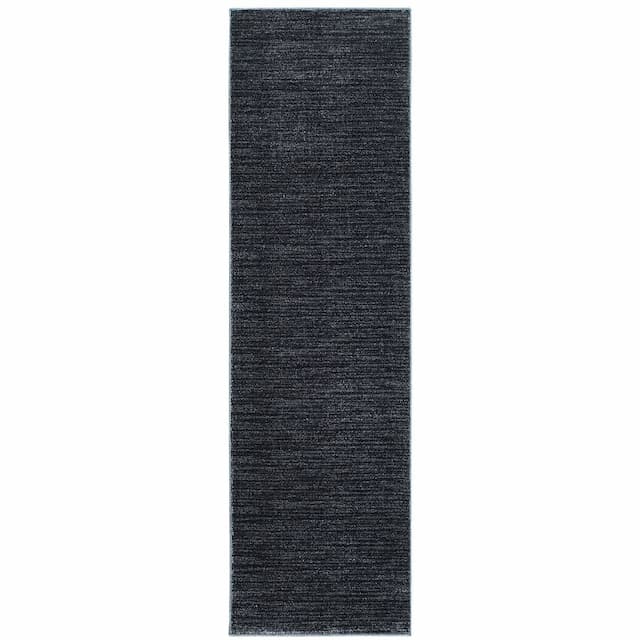 Richmond 526B3 Navy/ Grey Indoor Area Rug - 2'3" x 7'6"