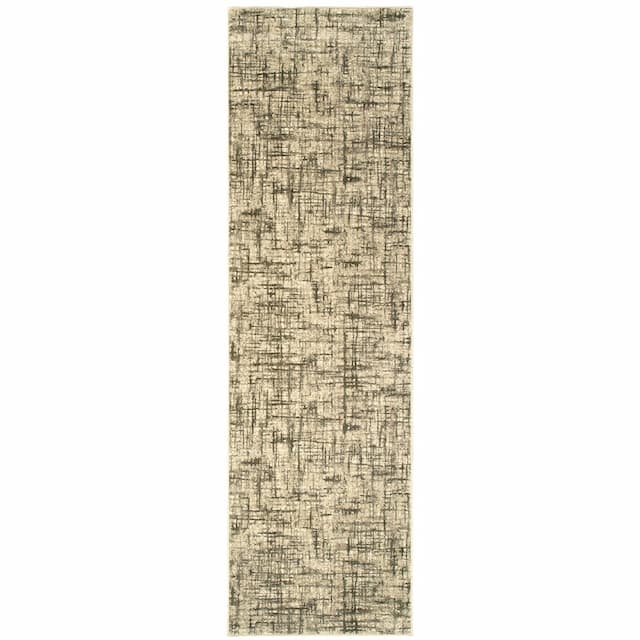 Richmond 802J3 Ivory/ Brown Indoor Area Rug - 2'3" x 7'6"