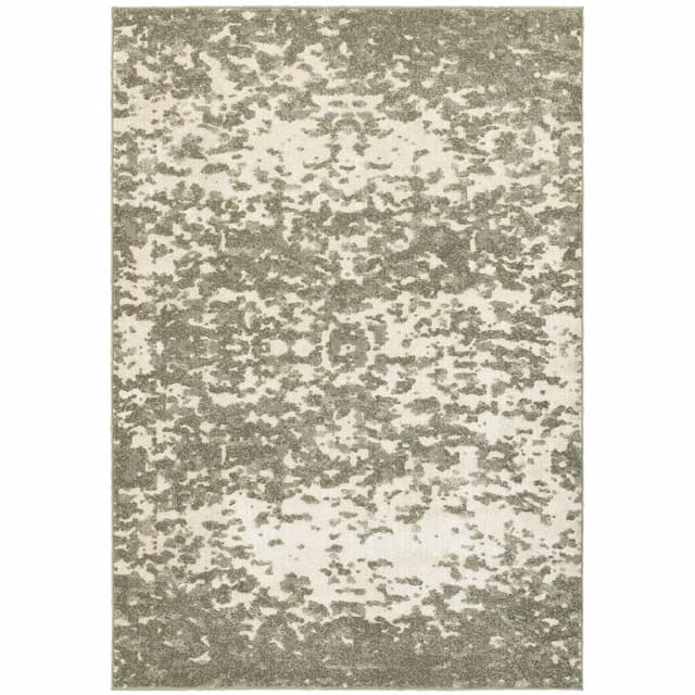 Rowan 190E4 Ivory/ Grey Indoor Area Rug - 3'10" x 5'5"