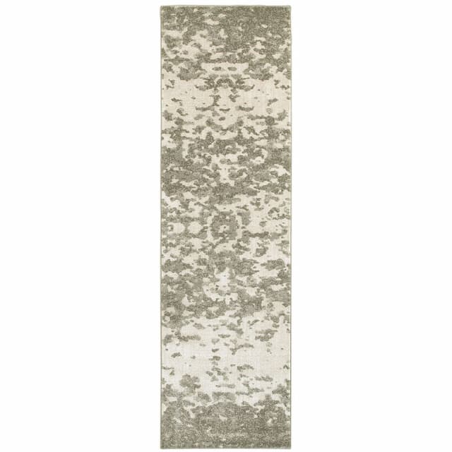 Rowan 190E4 Ivory/ Grey Indoor Area Rug - 2'3" x 7'6"