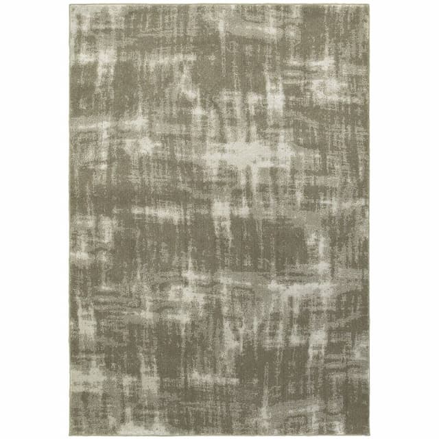 Rowan 565H4 Grey/ Ivory Indoor Area Rug - 3'10" x 5'5"