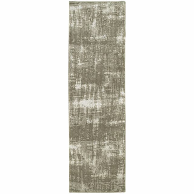 Rowan 565H4 Grey/ Ivory Indoor Area Rug - 2'3" x 7'6"