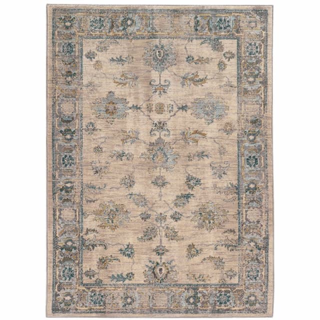 Sedona 5171C Ivory/ Blue Indoor Area Rug - 1'10" x 3'