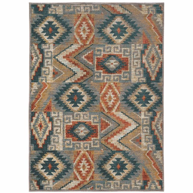 Sedona 5937D Blue/ Multi Indoor Area Rug - 1'10" x 3'