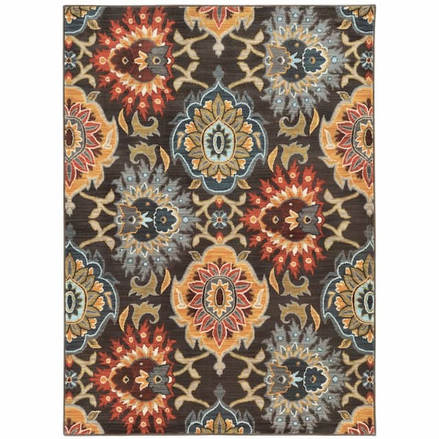 Sedona 6369D Brown/ Multi Indoor Area Rug - 1'10" x 3'