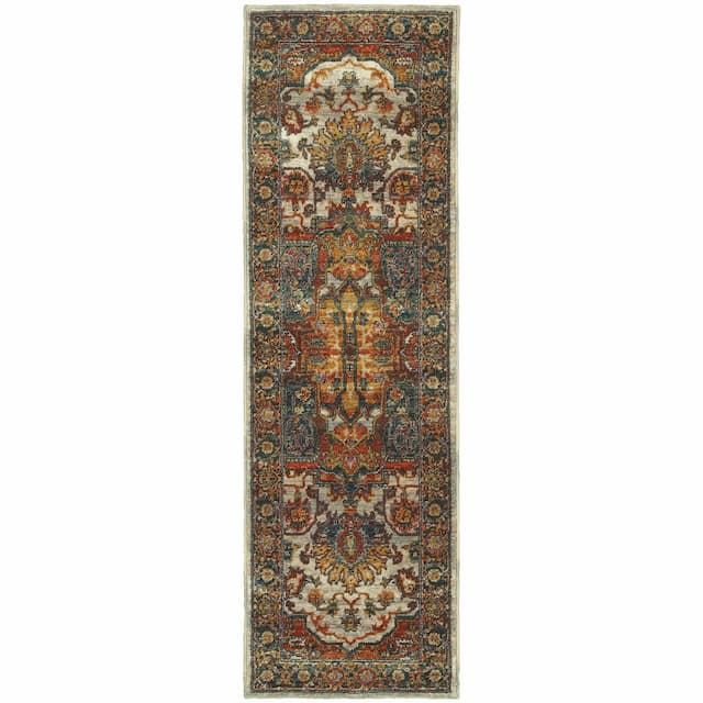 Sedona 6382B Red/ Multi Indoor Area Rug - 2'3" x 7'6"