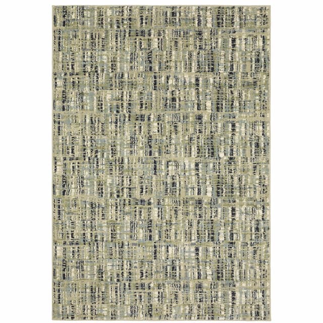 Seneca SE01A Green/ Blue Indoor Area Rug - 2' x 3'