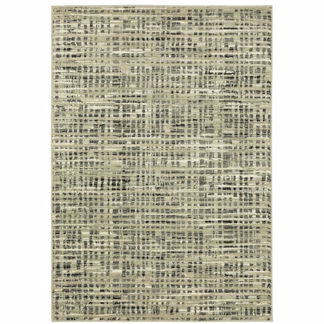 Seneca SE05A Beige/ Grey Indoor Area Rug - 2' x 3'