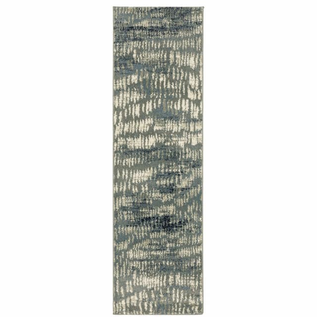 Seneca SE06A Grey/ Beige Indoor Area Rug - 2'3" x 7'6"