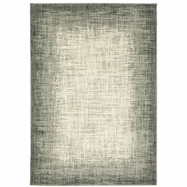 Seneca SE07A Grey/ Beige Indoor Area Rug - 2' x 3'