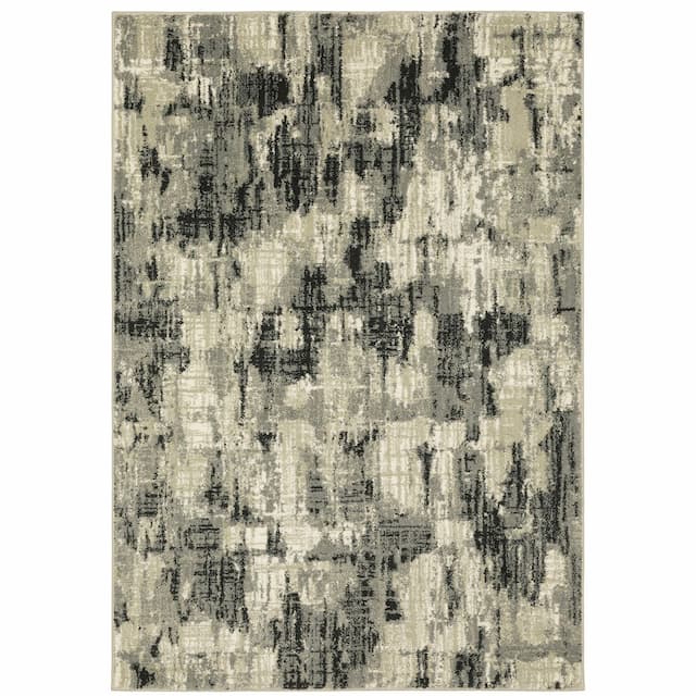 Seneca SE12A Grey/ Beige Indoor Area Rug - 2' x 3'