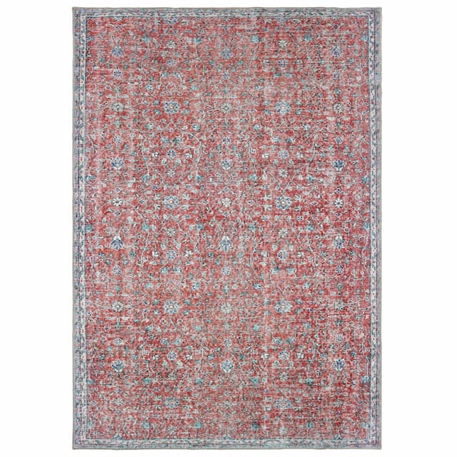 Sofia 85813 Red/ Blue Indoor Area Rug - 1'9" x 2'8"