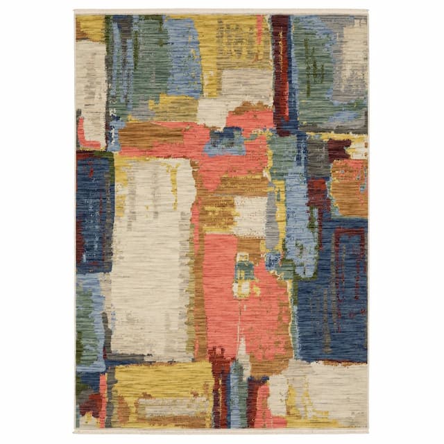 Soleri SOL02 Multi/ Pink Indoor Area Rug - 7'10" x 10'10"