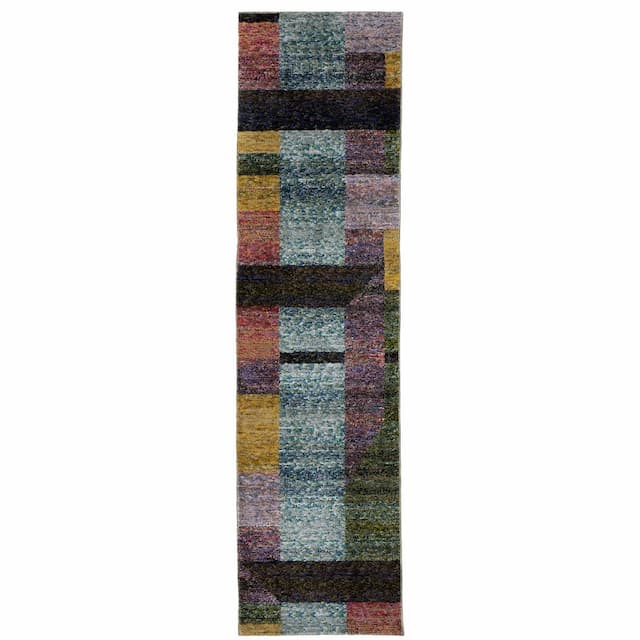 Strada STR04 Multi-colored Indoor Area Rug - 2'3" x 8'