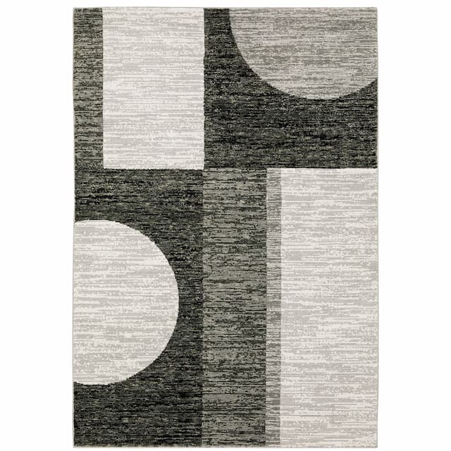 Strada STR06 Charcoal/ Grey Indoor Area Rug - 10' x 13'2"