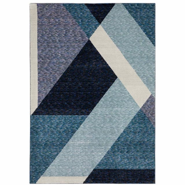 Strada STR08 Blue/ Purple Indoor Area Rug - 10' x 13'2"