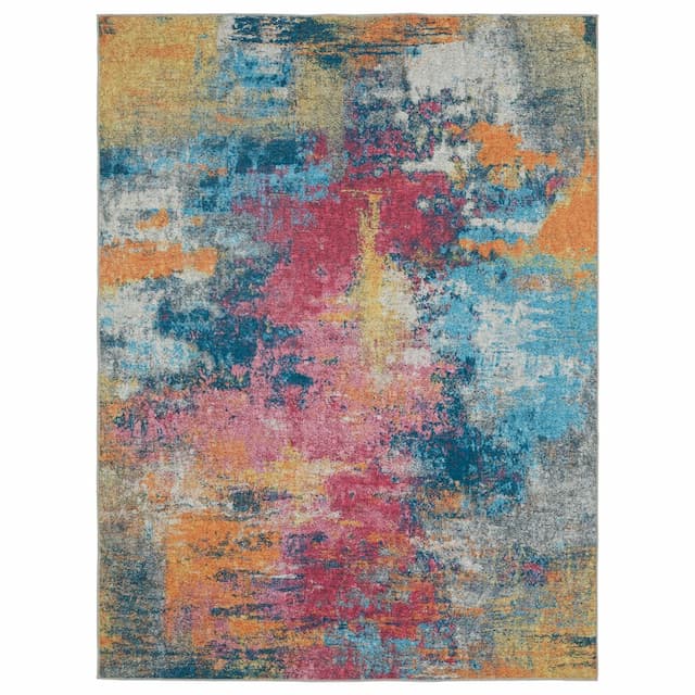 Sumter SUM11 Multi-colored Machine Washable Indoor Area Rug - 2' x 3'