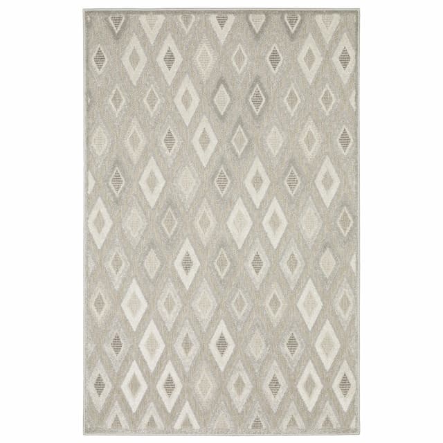 Tangier TAN02 Beige/ Grey Indoor Area Rug - 3'3" x 5'