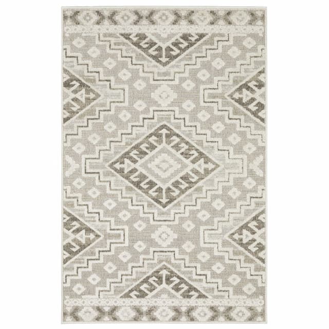 Tangier TAN03 Beige/ Brown Indoor Area Rug - 3'3" x 5'