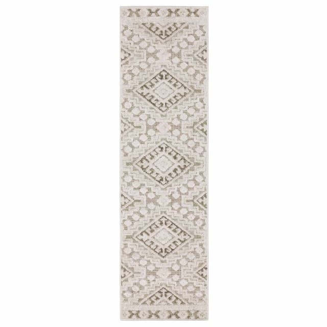 Tangier TAN03 Beige/ Brown Indoor Area Rug - 2'3" x 7'6"