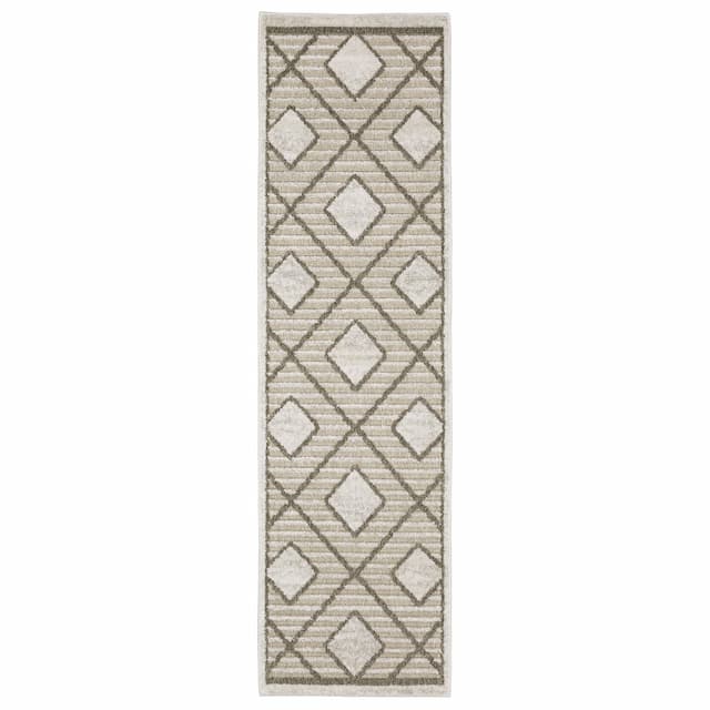 Tangier TAN05 Beige/ Brown Indoor Area Rug - 2'3" x 7'6"