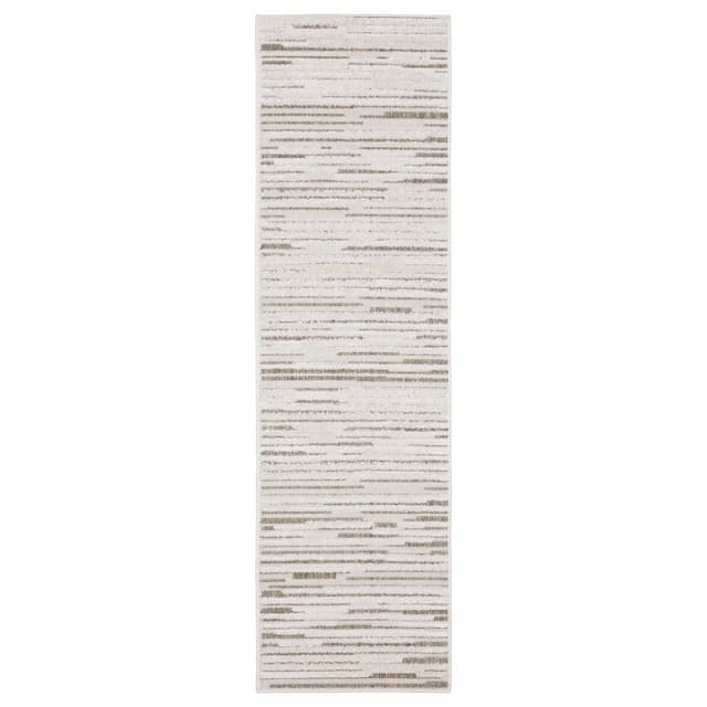 Tangier TAN07 Ivory/ Brown Indoor Area Rug - 2'3" x 7'6"