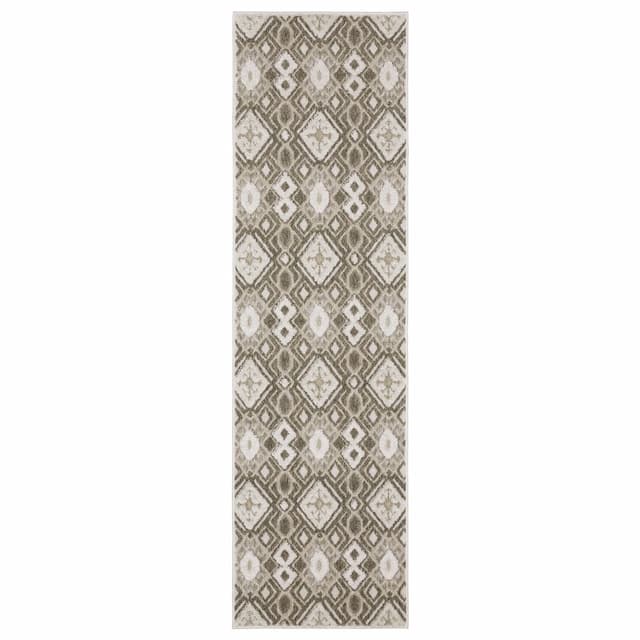 Tangier TAN10 Brown/ Beige Indoor Area Rug - 2'3" x 7'6"