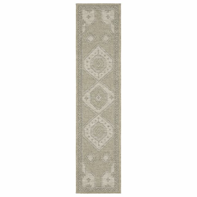 Tortuga TR08A Beige/ Black Ultimate Performance Area Rug - 1'10" x 7'6"