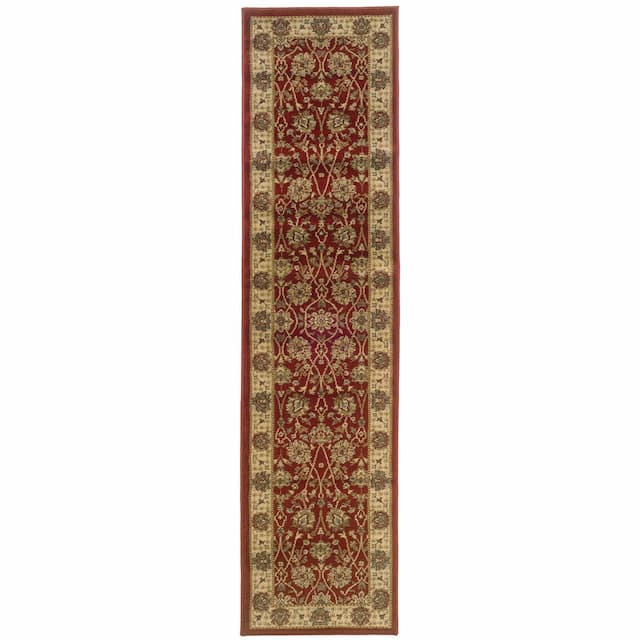 Tybee 733R6 Red/ Beige Indoor Area Rug - 1'10" x 7'6"