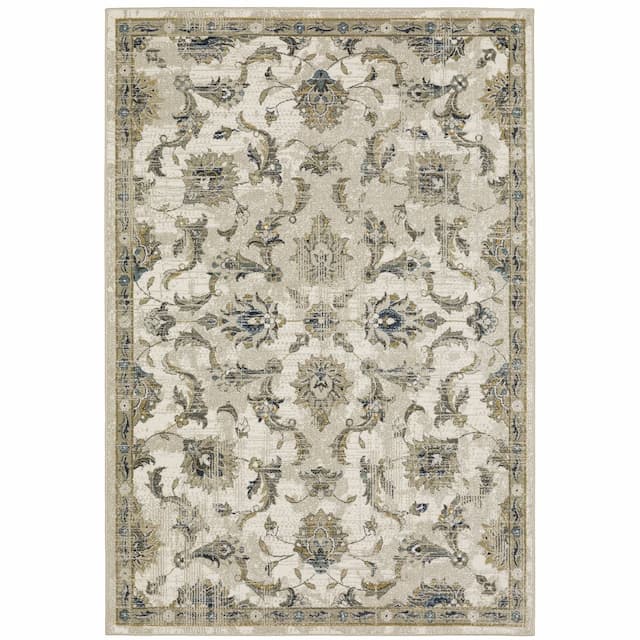 Venice 4333V Beige/ Gold Indoor Area Rug - 3'10" x 5'5"