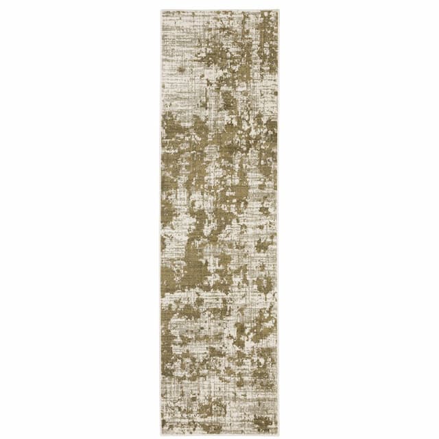 Venice 539W8 Beige/ Gold Indoor Area Rug - 2'3" x 7'6"